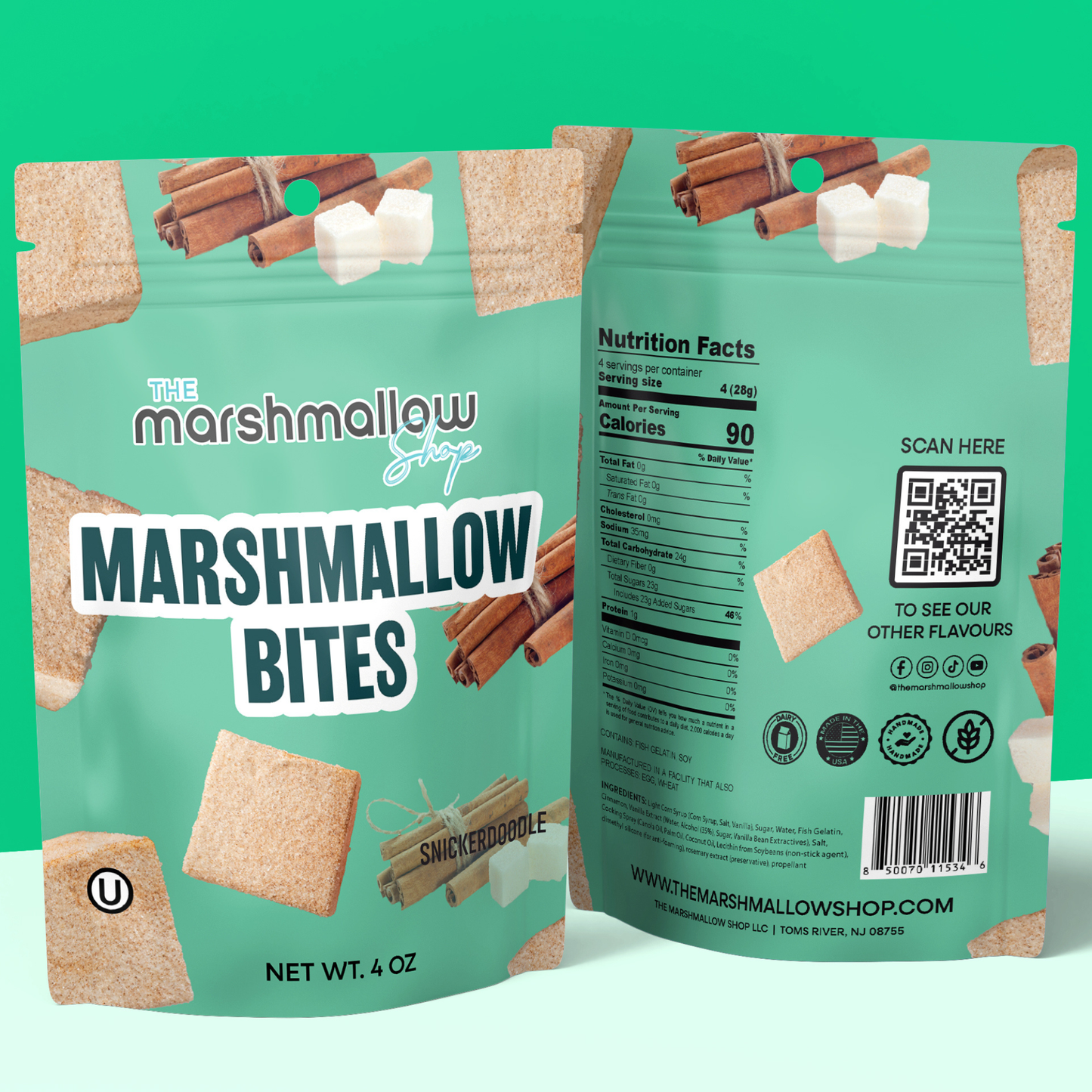 SNICKER DOODLE MARSHMALLOW BITES